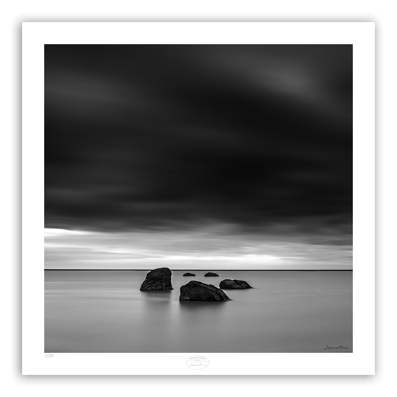 5 Stones surrounded by water