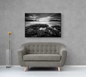 Dyrafjordur image on canvas with small frame